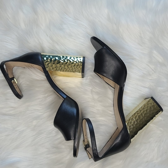 Aldo Shoes - ALDO block heeled sandals 9.5 black gold